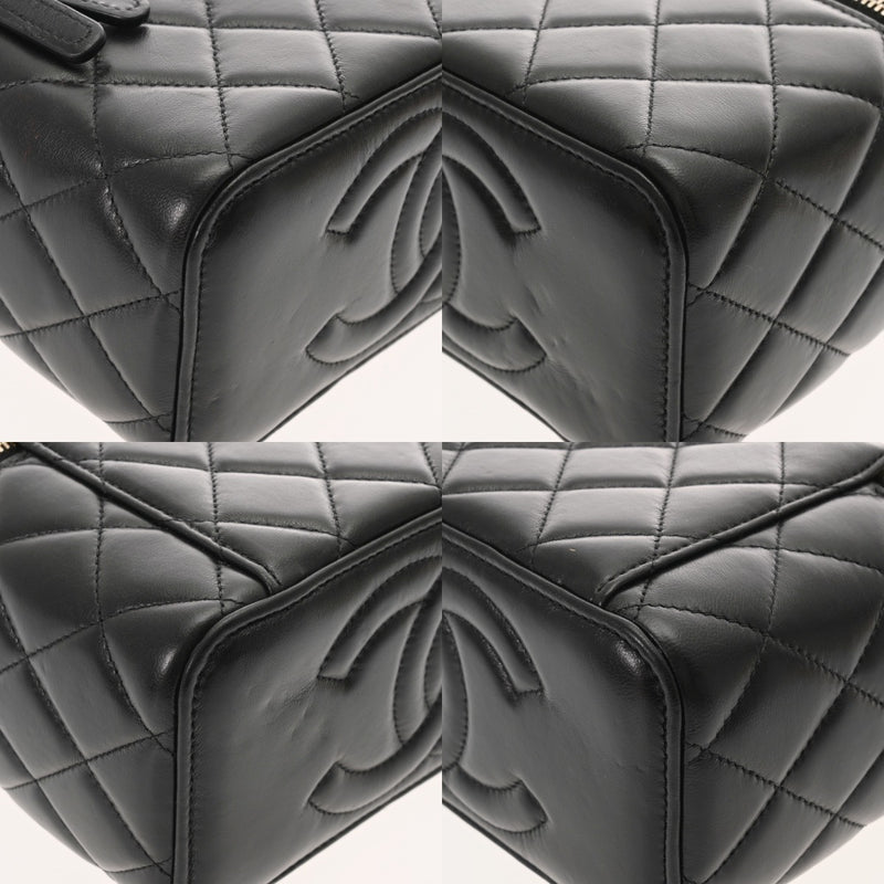 CHANEL シャネル マトラッセ バニティケース ブラック AP3044 レディース ラムスキン ショルダーバッグ Aランク 中古 銀蔵