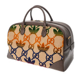 GUCCI グッチ アディダスコラボ セール品 ベージュ/マルチカラー 702422 ユニセックス キャンバス レザー ボストンバッグ ABランク 中古 銀蔵