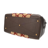 GUCCI グッチ アディダスコラボ セール品 ベージュ/マルチカラー 702422 ユニセックス キャンバス レザー ボストンバッグ ABランク 中古 銀蔵