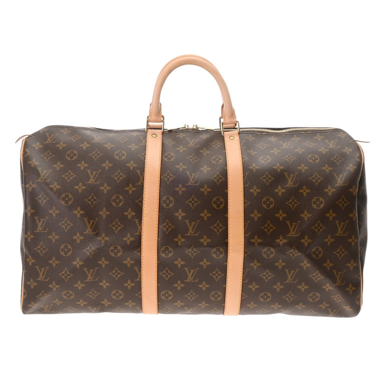 LOUIS VUITTON ルイヴィトン モノグラム キーポル 55  ブラウン M41424 ユニセックス モノグラムキャンバス ボストンバッグ Aランク 中古 銀蔵