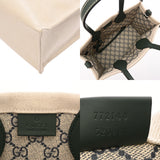 GUCCI グッチ GUCCIプリント スモールトートバッグ  ベージュ 772144 レディース キャンバス レザー ハンドバッグ Aランク 中古 銀蔵