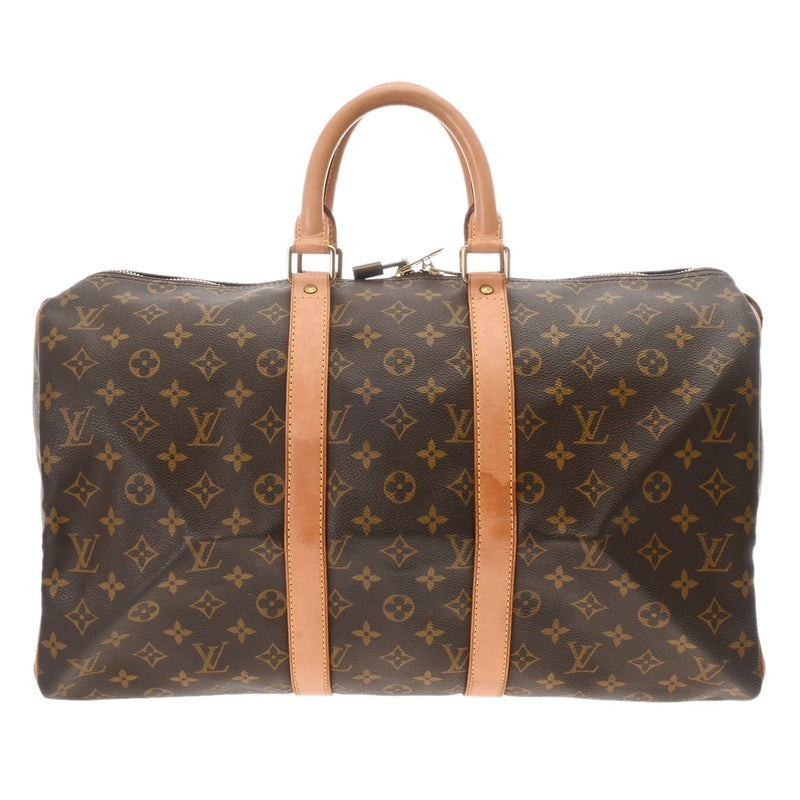 LOUIS VUITTON ルイヴィトン モノグラム キーポル 45 ブラウン M41428 ユニセックス モノグラムキャンバス ボストンバッグ Bランク 中古 銀蔵