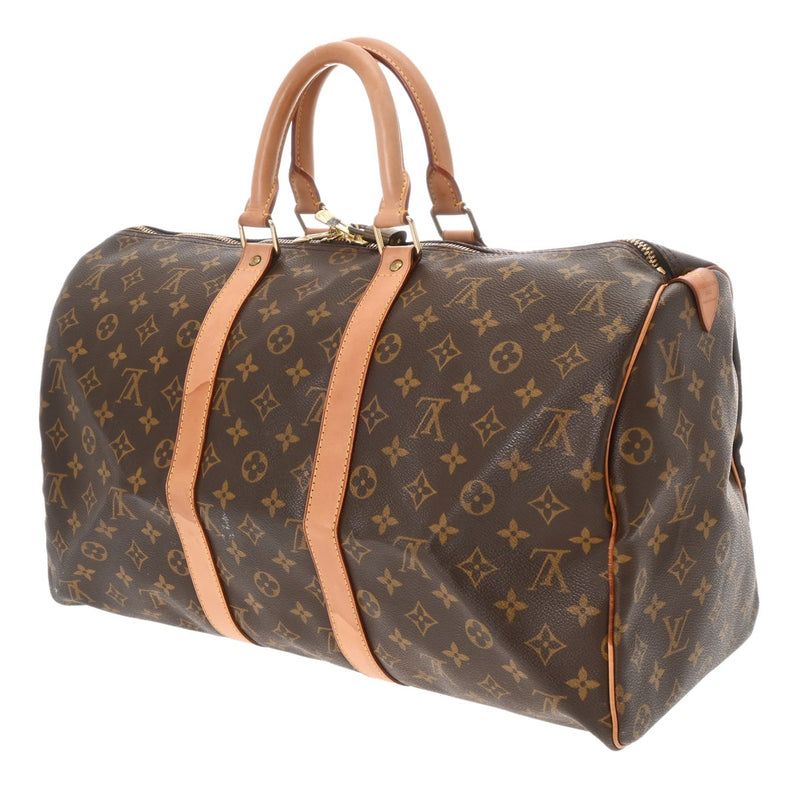 LOUIS VUITTON ルイヴィトン モノグラム キーポル 45 ブラウン M41428 ユニセックス モノグラムキャンバス ボストンバッグ Bランク 中古 銀蔵