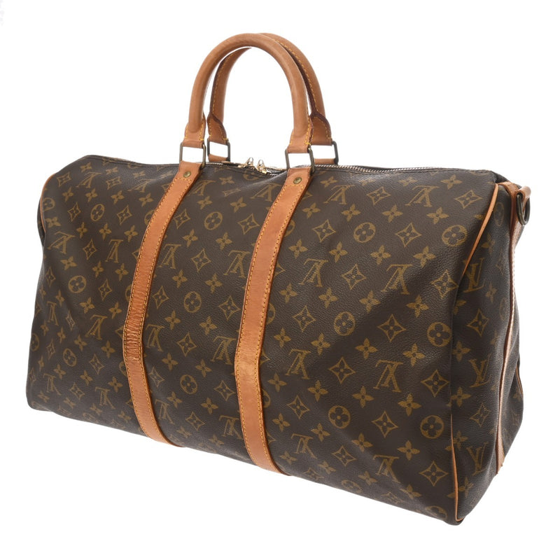 LOUIS VUITTON ルイヴィトン モノグラム キーポルバンドリエール 50 ブラウン M41416 レディース モノグラムキャンバス ボストンバッグ Bランク 中古 銀蔵
