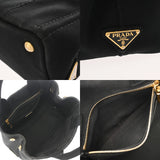 PRADA プラダ カナパ ミニトート ブラック B2439G レディース キャンバス ハンドバッグ Bランク 中古 銀蔵