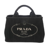 PRADA プラダ カナパ ミニトート ブラック B2439G レディース キャンバス ハンドバッグ Bランク 中古 銀蔵