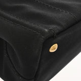 PRADA プラダ カナパ ミニトート ブラック B2439G レディース キャンバス ハンドバッグ Bランク 中古 銀蔵