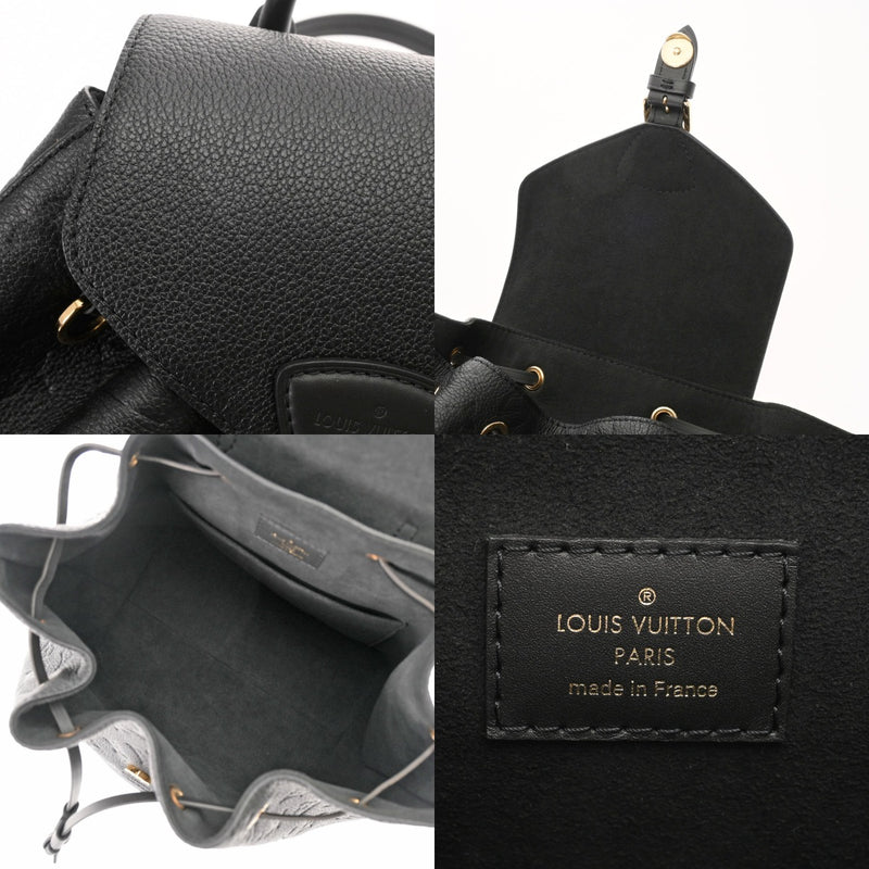 LOUIS VUITTON ルイヴィトン モノグラムアンプラント モンスリ PM ノワール M45205 レディース レザー リュック・デイパック Aランク 中古 銀蔵