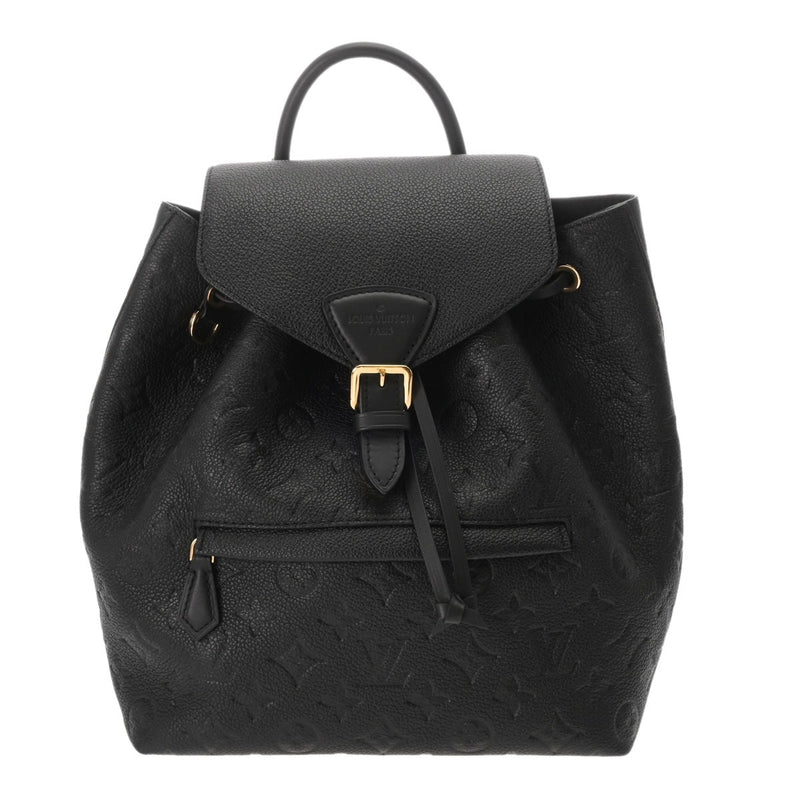 LOUIS VUITTON ルイヴィトン モノグラムアンプラント モンスリ PM ノワール M45205 レディース レザー リュック・デイパック Aランク 中古 銀蔵
