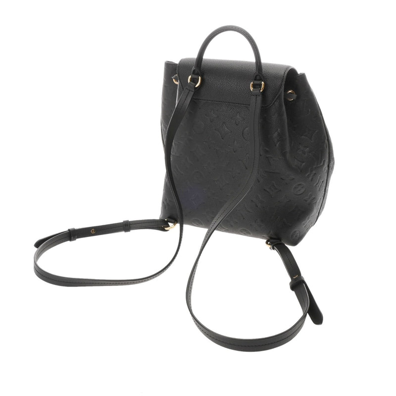 LOUIS VUITTON ルイヴィトン モノグラムアンプラント モンスリ PM ノワール M45205 レディース レザー リュック・デイパック Aランク 中古 銀蔵