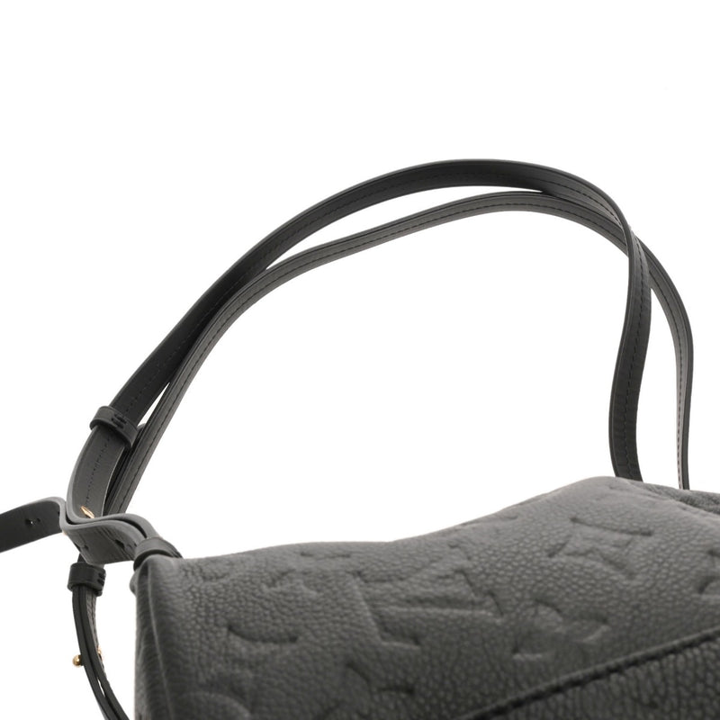 LOUIS VUITTON ルイヴィトン モノグラムアンプラント モンスリ PM ノワール M45205 レディース レザー リュック・デイパック Aランク 中古 銀蔵