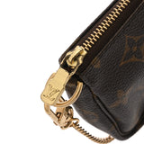 LOUIS VUITTON ルイヴィトン モノグラム ミニ ポシェット アクセソワール ブラウン M58009 レディース モノグラムキャンバス アクセサリーポーチ Bランク 中古 銀蔵