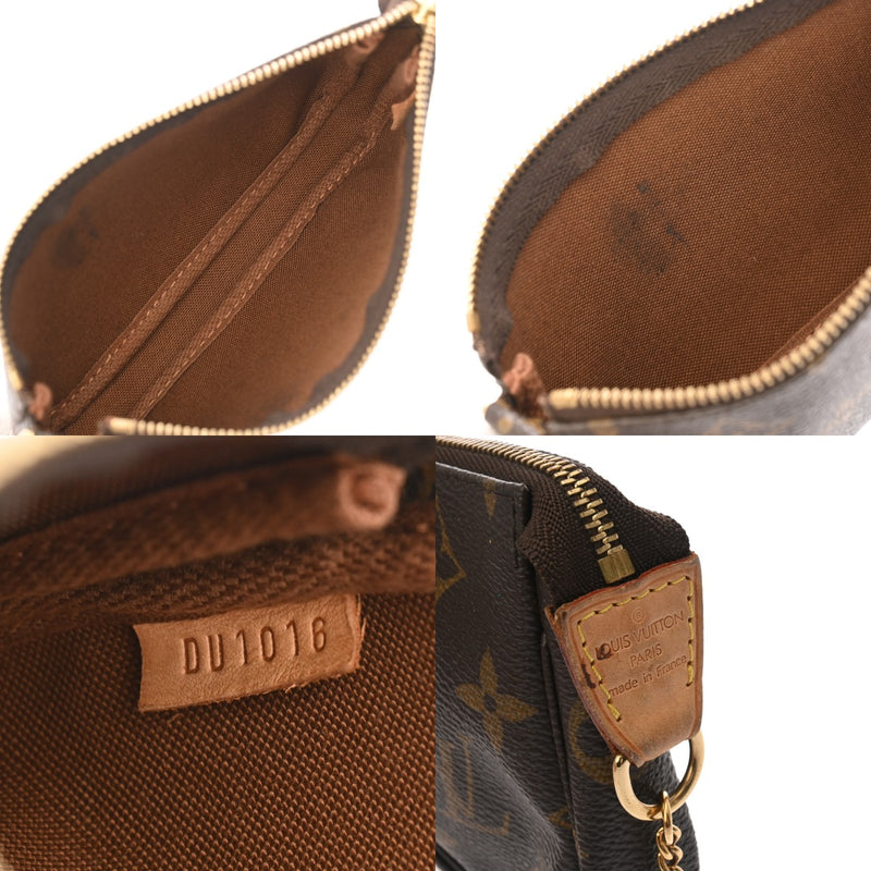 LOUIS VUITTON ルイヴィトン モノグラム ミニ ポシェット アクセソワール ブラウン M58009 レディース モノグラムキャンバス アクセサリーポーチ Bランク 中古 銀蔵