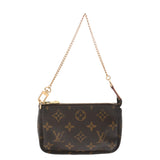 LOUIS VUITTON ルイヴィトン モノグラム ミニ ポシェット アクセソワール ブラウン M58009 レディース モノグラムキャンバス アクセサリーポーチ Bランク 中古 銀蔵