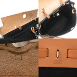 HERMES エルメス エールバッグ ジップ PM 2WAY ナチュラル/ブラック □G刻印(2003年頃) レディース トワルオフィシェ/ヴァッシュハンター ハンドバッグ Bランク 中古 銀蔵