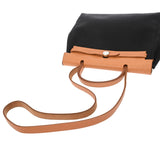HERMES エルメス エールバッグ ジップ PM 2WAY ナチュラル/ブラック □G刻印(2003年頃) レディース トワルオフィシェ/ヴァッシュハンター ハンドバッグ Bランク 中古 銀蔵