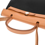 HERMES エルメス エールバッグ ジップ PM 2WAY ナチュラル/ブラック □G刻印(2003年頃) レディース トワルオフィシェ/ヴァッシュハンター ハンドバッグ Bランク 中古 銀蔵