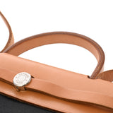 HERMES エルメス エールバッグ ジップ PM 2WAY ナチュラル/ブラック □G刻印(2003年頃) レディース トワルオフィシェ/ヴァッシュハンター ハンドバッグ Bランク 中古 銀蔵