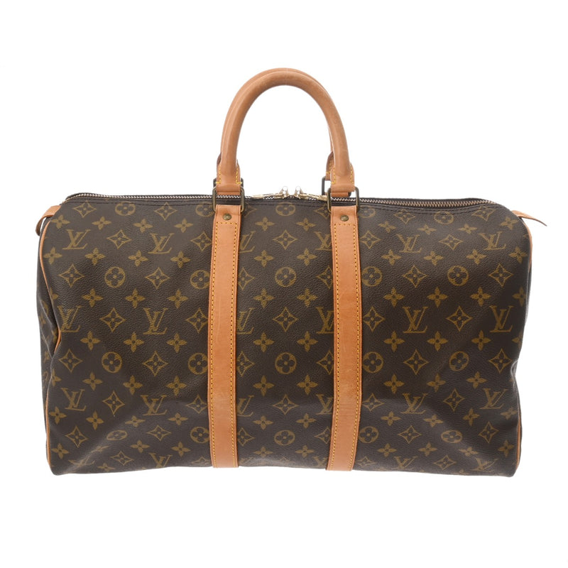 LOUIS VUITTON ルイヴィトン モノグラム キーポル 45 ブラウン M41428 ユニセックス モノグラムキャンバス ボストンバッグ Bランク 中古 銀蔵