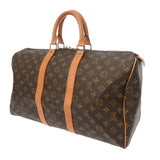 LOUIS VUITTON ルイヴィトン モノグラム キーポル 45 ブラウン M41428 ユニセックス モノグラムキャンバス ボストンバッグ Bランク 中古 銀蔵