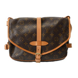 LOUIS VUITTON ルイヴィトン モノグラム ソミュール 30 ブラウン M42256 レディース モノグラムキャンバス ショルダーバッグ Bランク 中古 銀蔵