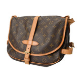 LOUIS VUITTON ルイヴィトン モノグラム ソミュール 30 ブラウン M42256 レディース モノグラムキャンバス ショルダーバッグ Bランク 中古 銀蔵