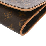 LOUIS VUITTON ルイヴィトン モノグラム ポシェットツイン GM ブラウン M51852 レディース モノグラムキャンバス ショルダーバッグ ABランク 中古 銀蔵