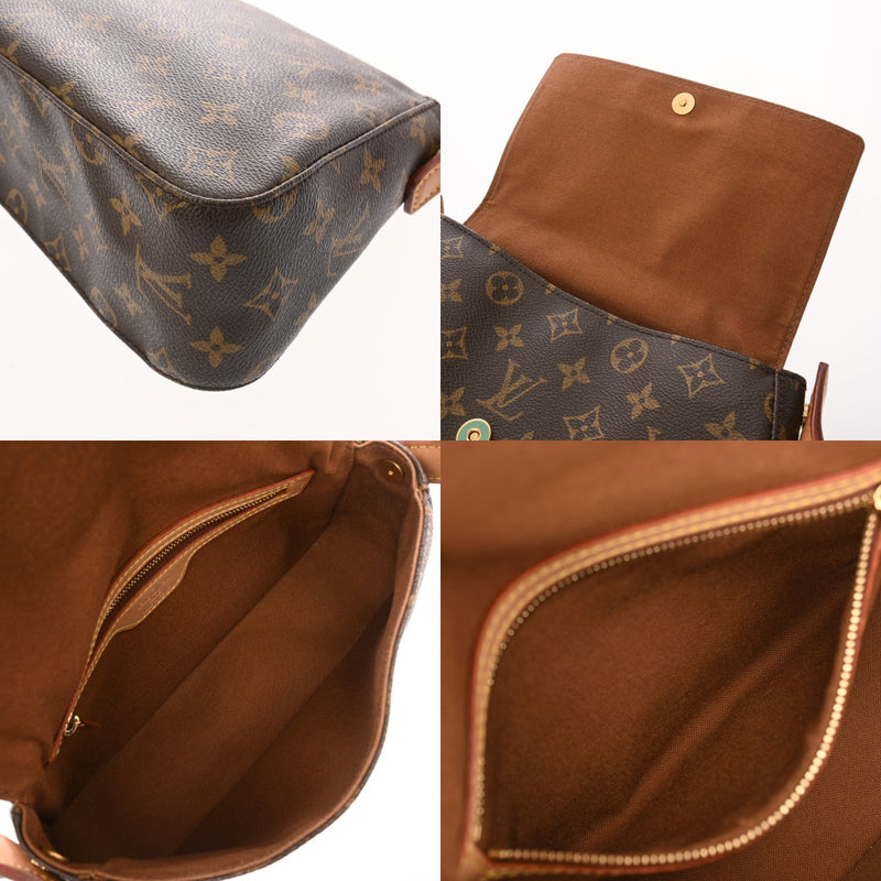 LOUIS VUITTON ルイヴィトン モノグラム ミニ ルーピング ブラウン M51147 レディース モノグラムキャンバス セミショルダーバッグ Bランク 中古 銀蔵