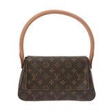 LOUIS VUITTON ルイヴィトン モノグラム ミニ ルーピング ブラウン M51147 レディース モノグラムキャンバス セミショルダーバッグ Bランク 中古 銀蔵