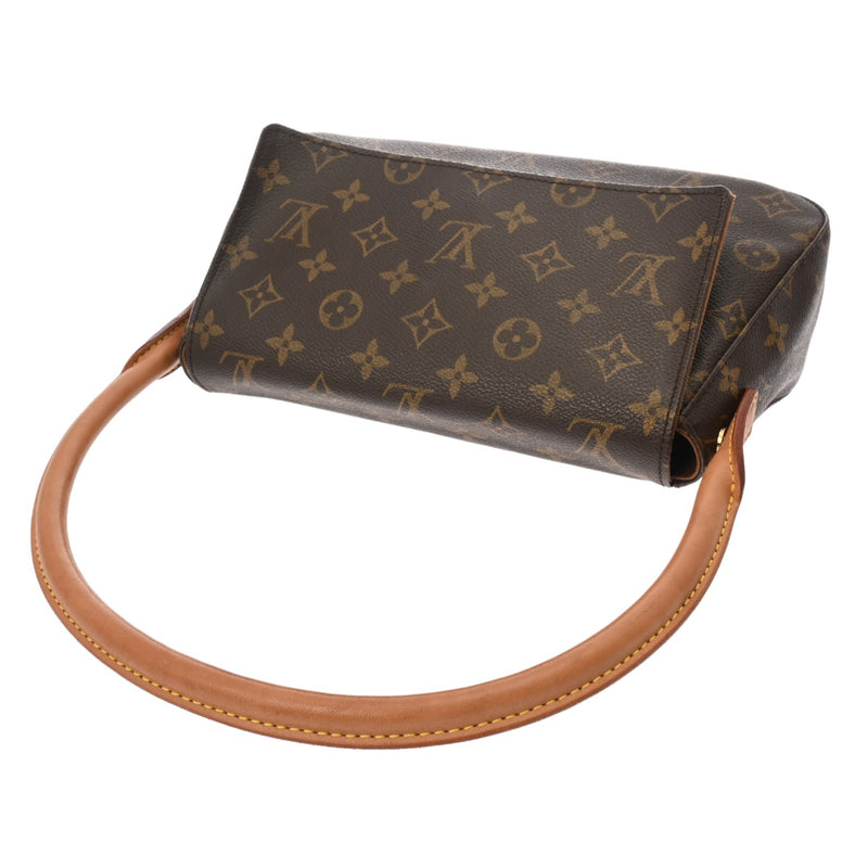 LOUIS VUITTON ルイヴィトン モノグラム ミニ ルーピング ブラウン M51147 レディース モノグラムキャンバス セミショルダーバッグ Bランク 中古 銀蔵
