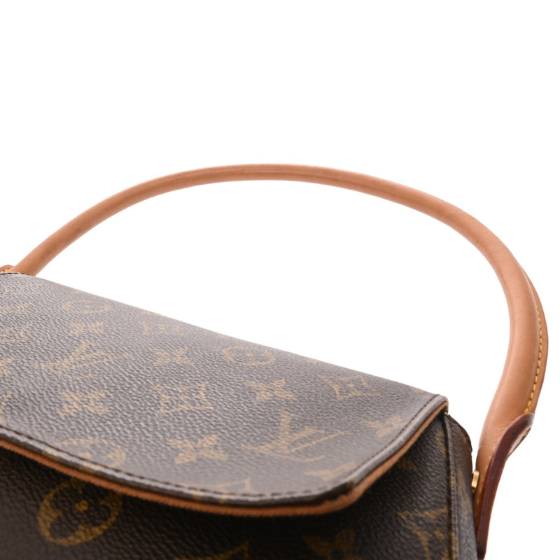 LOUIS VUITTON ルイヴィトン モノグラム ミニ ルーピング ブラウン M51147 レディース モノグラムキャンバス セミショルダーバッグ Bランク 中古 銀蔵