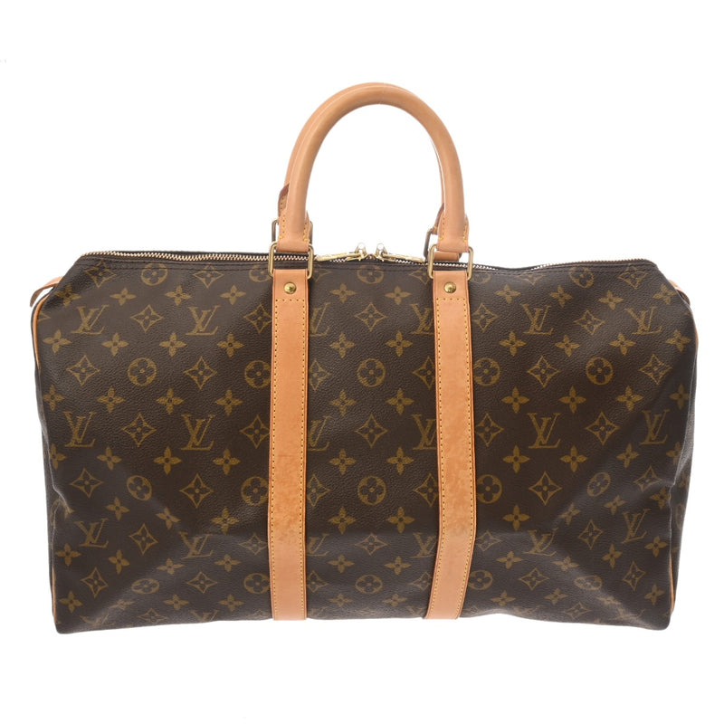 LOUIS VUITTON ルイヴィトン モノグラム キーポル 45 ブラウン M41428 ユニセックス モノグラムキャンバス ボストンバッグ Bランク 中古 銀蔵