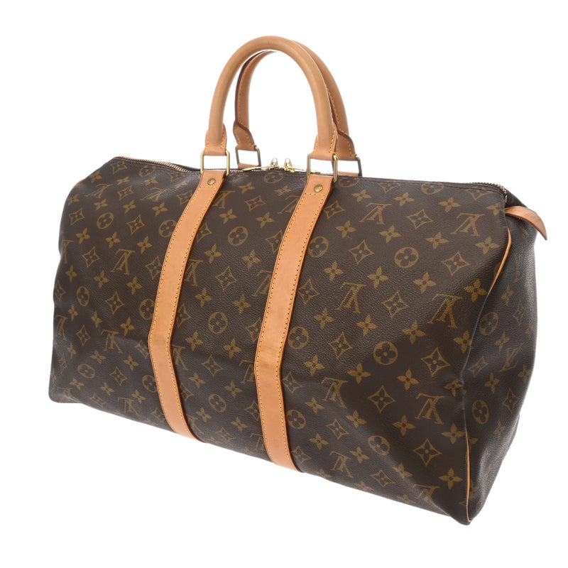 LOUIS VUITTON ルイヴィトン モノグラム キーポル 45 ブラウン M41428 ユニセックス モノグラムキャンバス ボストンバッグ Bランク 中古 銀蔵