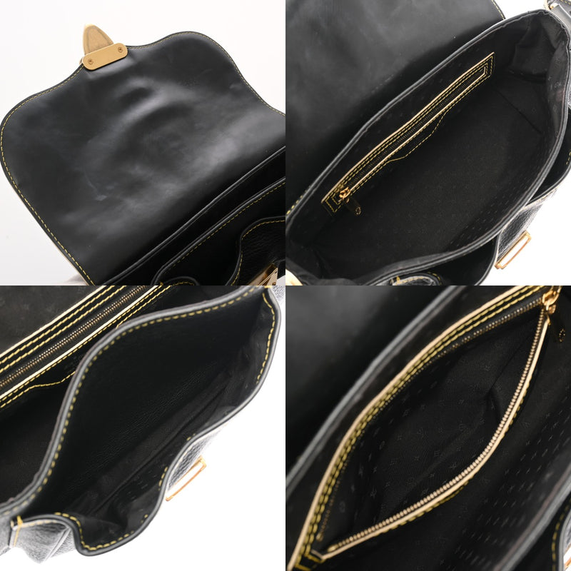 LOUIS VUITTON ルイヴィトン スハリ コンフィダン 黒 M91784 レディース レザー ショルダーバッグ Bランク 中古 銀蔵