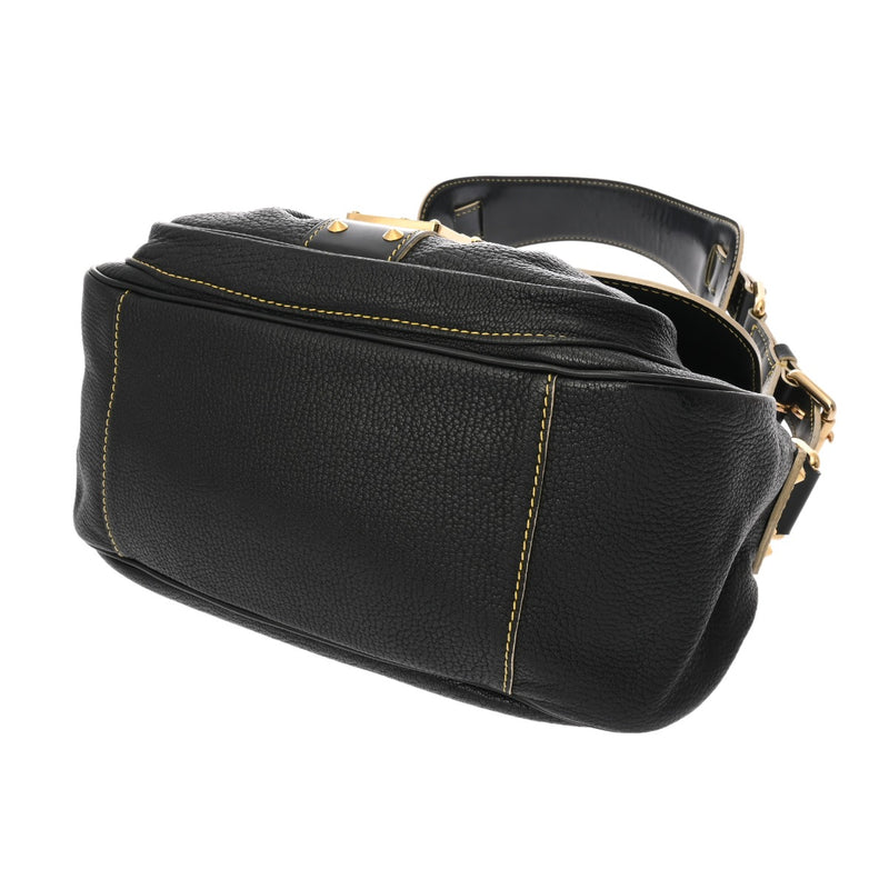 LOUIS VUITTON ルイヴィトン スハリ コンフィダン 黒 M91784 レディース レザー ショルダーバッグ Bランク 中古 銀蔵