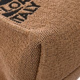 SALVATORE FERRAGAMO フェラガモ ロゴ トートバッグ M ミーレ/ブラック レディース ラフィア レザー 2WAYバッグ 新同 中古 銀蔵