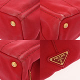 PRADA プラダ カナパ ミニ トート レッド B2439G レディース キャンバス ハンドバッグ Bランク 中古 銀蔵