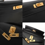 HERMES エルメス 28 外縫い 2WAY ブラック □C刻印(1999年頃) レディース ボックスカーフ ハンドバッグ ABランク 中古 銀蔵