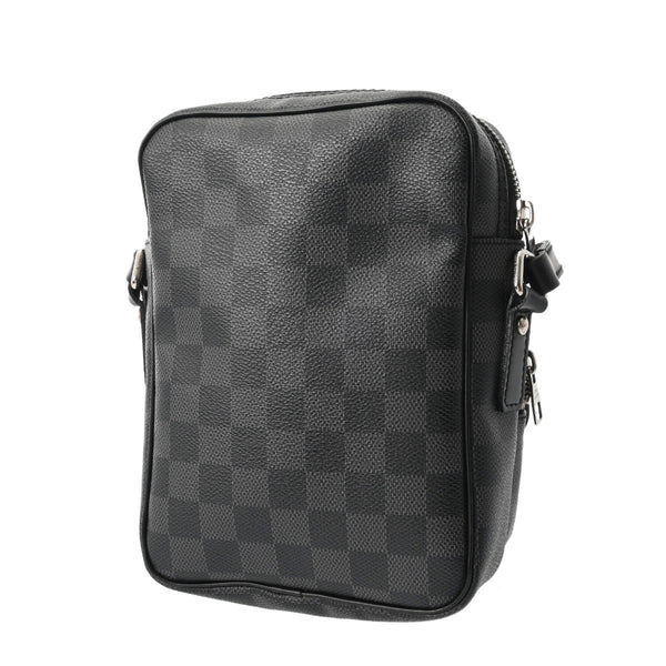 LOUIS VUITTON ルイヴィトン ダミエグラフィット レム ブラック N41446 メンズ ダミエキャンバス ショルダーバッグ ABランク 中古 銀蔵