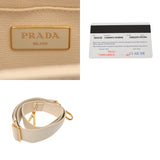 PRADA プラダ カナパミニ ハワイ限定 ホワイト/ピンク 1BG439 レディース キャンバス ハンドバッグ ABランク 中古 銀蔵