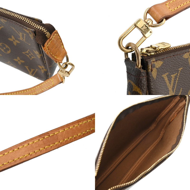 LOUIS VUITTON ルイヴィトン モノグラム ポシェット アクセソワール ブラウン M51980 レディース モノグラムキャンバス アクセサリーポーチ Bランク 中古 銀蔵