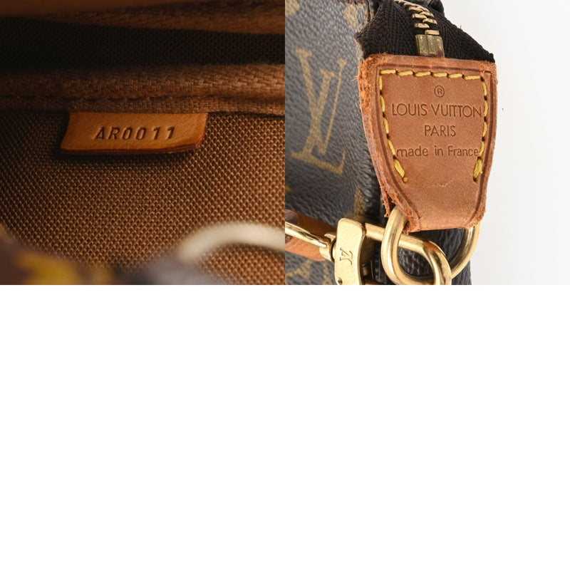 LOUIS VUITTON ルイヴィトン モノグラム ポシェット アクセソワール ブラウン M51980 レディース モノグラムキャンバス アクセサリーポーチ Bランク 中古 銀蔵