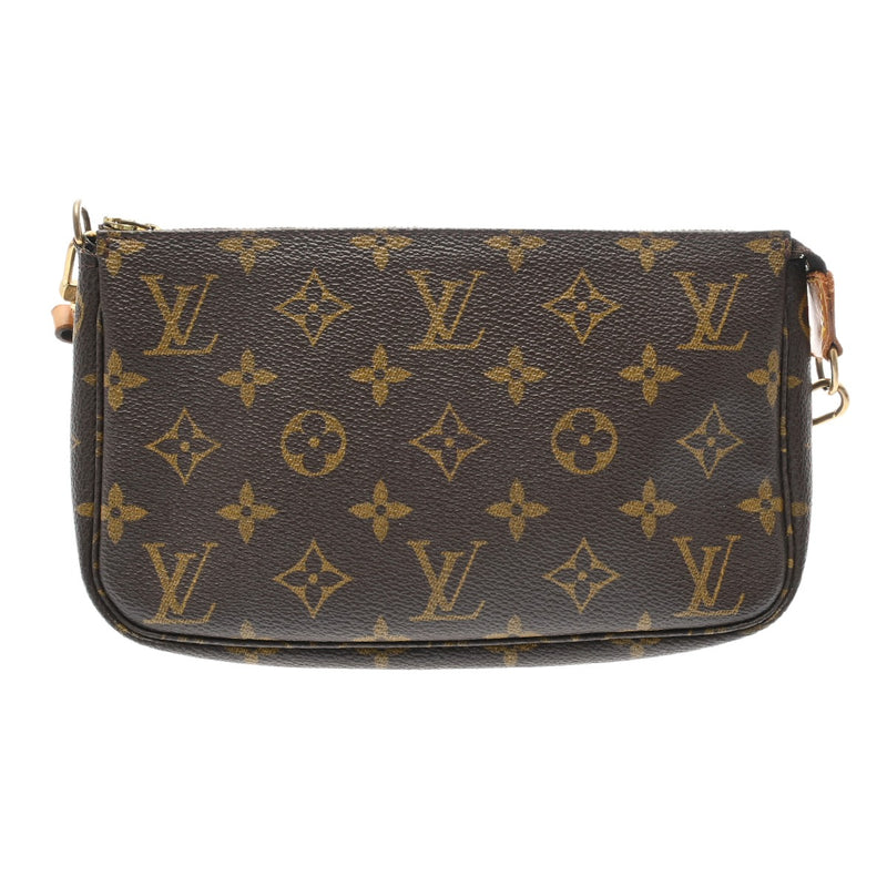 LOUIS VUITTON ルイヴィトン モノグラム ポシェット アクセソワール ブラウン M51980 レディース モノグラムキャンバス アクセサリーポーチ Bランク 中古 銀蔵