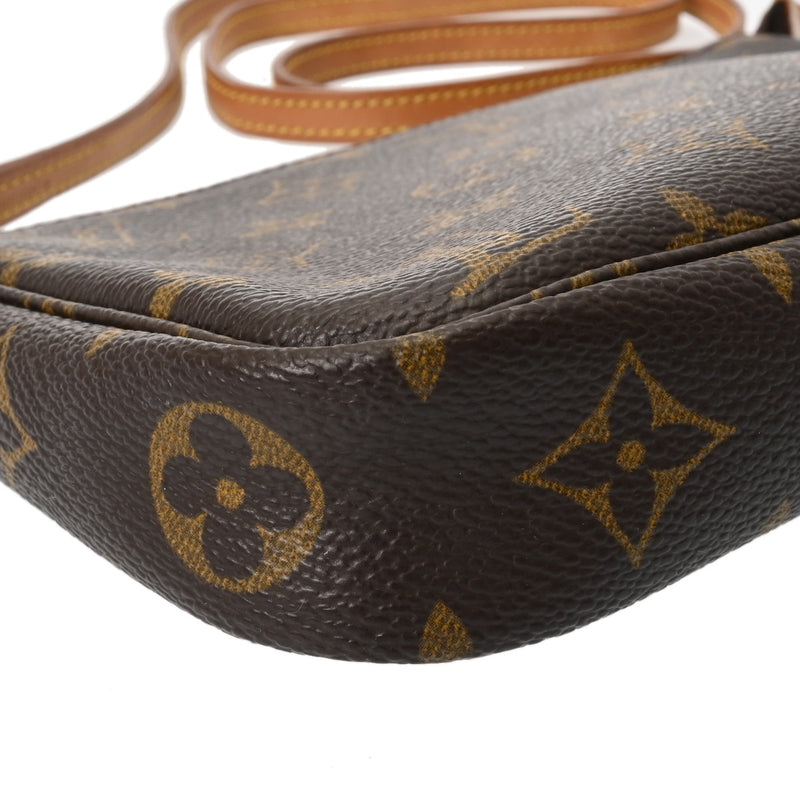 LOUIS VUITTON ルイヴィトン モノグラム ポシェット アクセソワール ブラウン M51980 レディース モノグラムキャンバス アクセサリーポーチ Bランク 中古 銀蔵