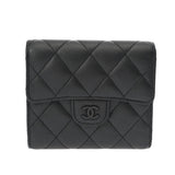 CHANEL シャネル クラシック スモール フラップウォレット ブラック AP0231 レディース ラムスキン 三つ折り財布 ABランク 中古 銀蔵