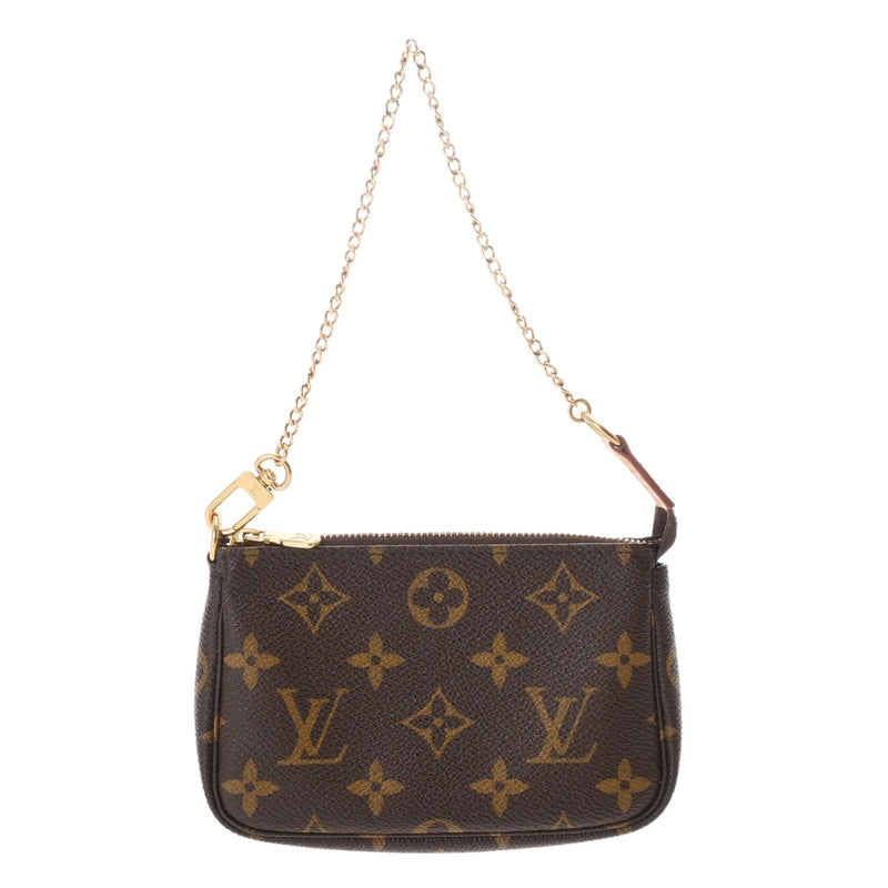 LOUIS VUITTON ルイヴィトン モノグラム ミニ ポシェット アクセソワール ブラウン M58009 レディース モノグラムキャンバス アクセサリーポーチ ABランク 中古 銀蔵