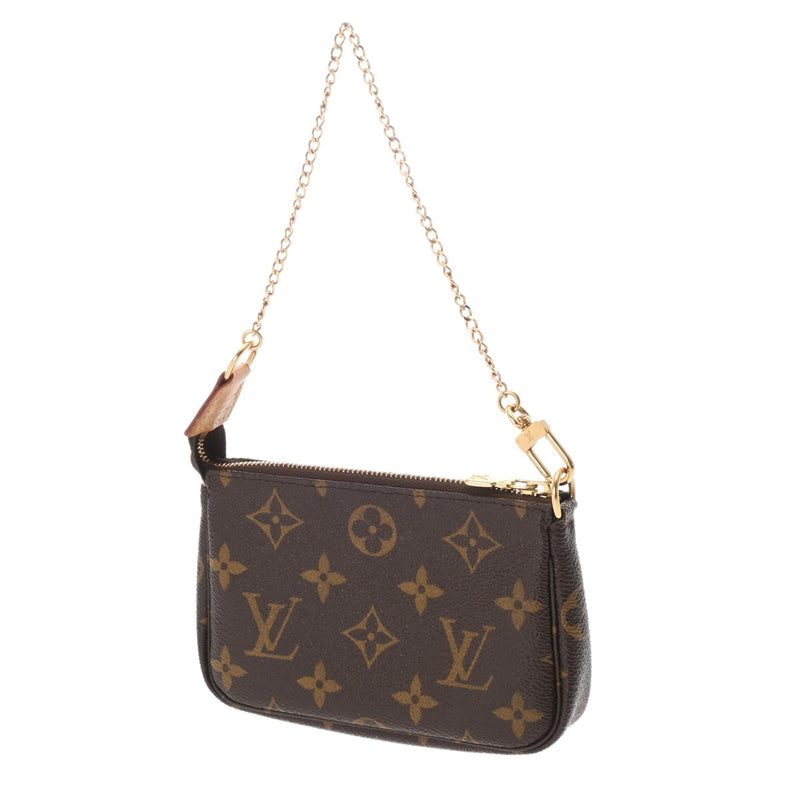 LOUIS VUITTON ルイヴィトン モノグラム ミニ ポシェット アクセソワール ブラウン M58009 レディース モノグラムキャンバス アクセサリーポーチ ABランク 中古 銀蔵