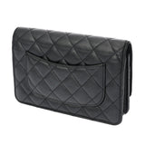 CHANEL シャネル マトラッセ チェーンウォレット  ガンメタ A33814 レディース キャビアスキン ショルダーバッグ ABランク 中古 銀蔵
