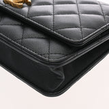 CHANEL シャネル マトラッセ チェーンウォレット  ガンメタ A33814 レディース キャビアスキン ショルダーバッグ ABランク 中古 銀蔵