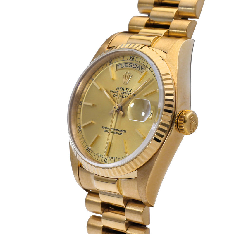 ロレックス デイデイト 18038 98番台(1986年頃製造) シャンパン メンズ 腕時計 自動巻き 中古 銀蔵